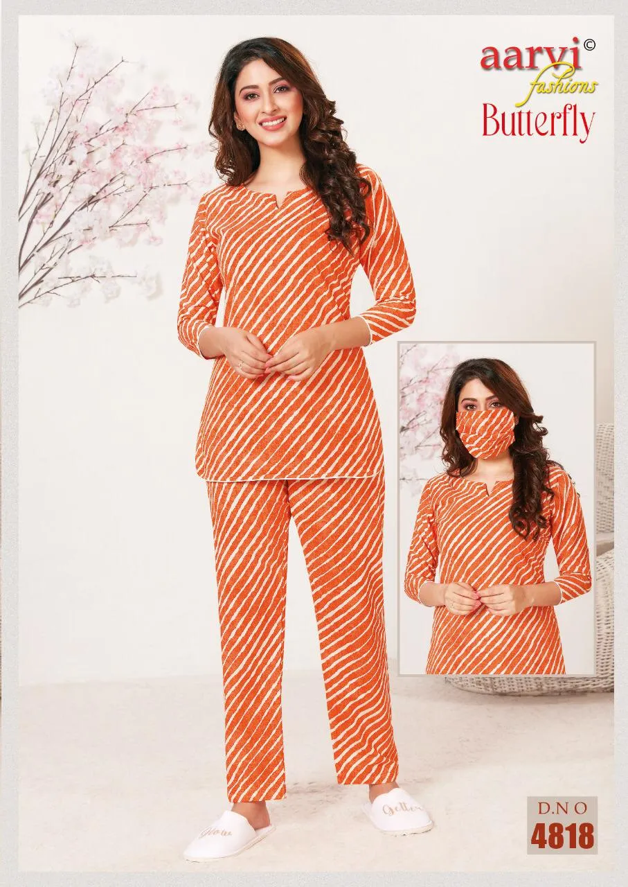 Aarvi Fashion Butterfly Lawn Collection Casual Wear Suits