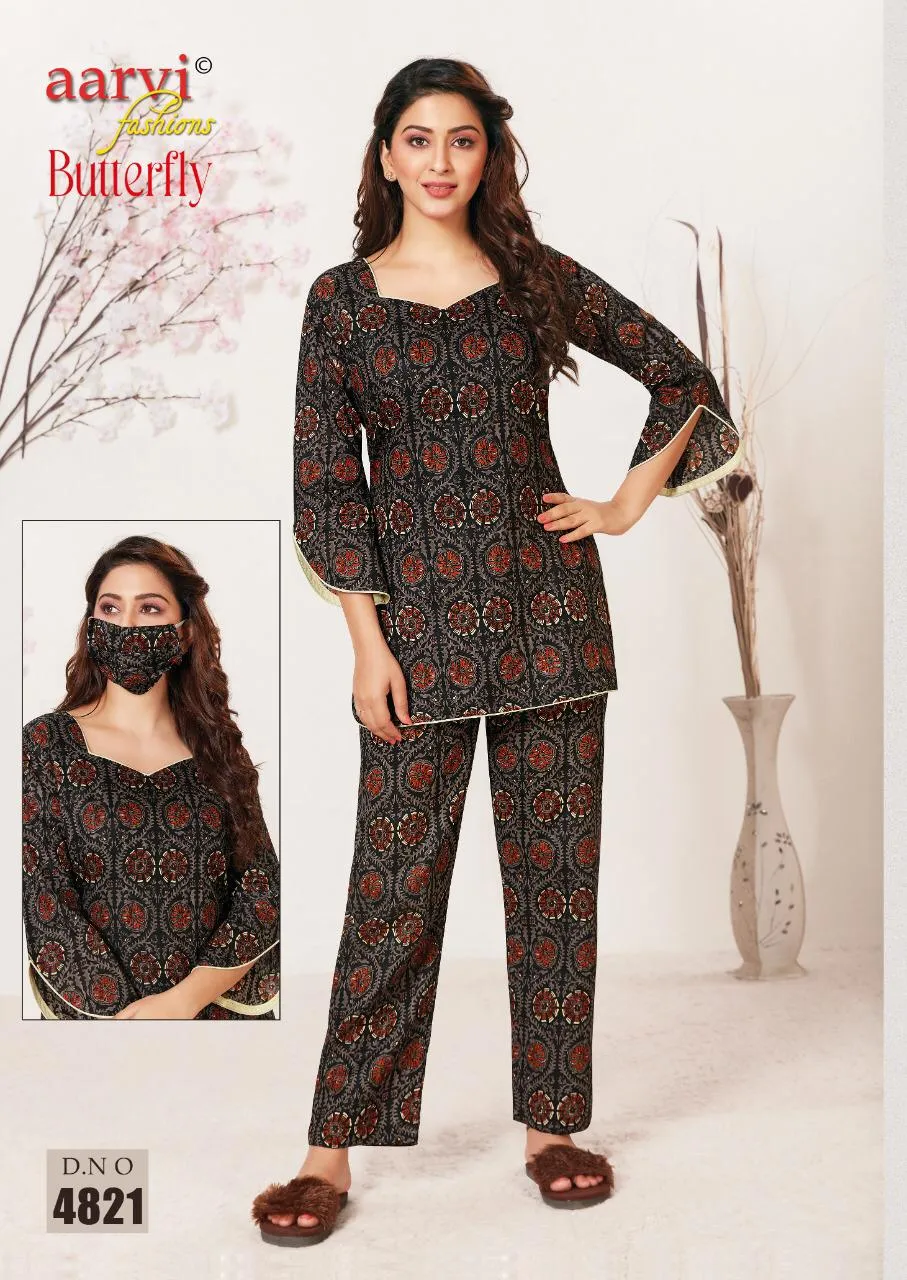 Aarvi Fashion Butterfly Lawn Collection Casual Wear Suits