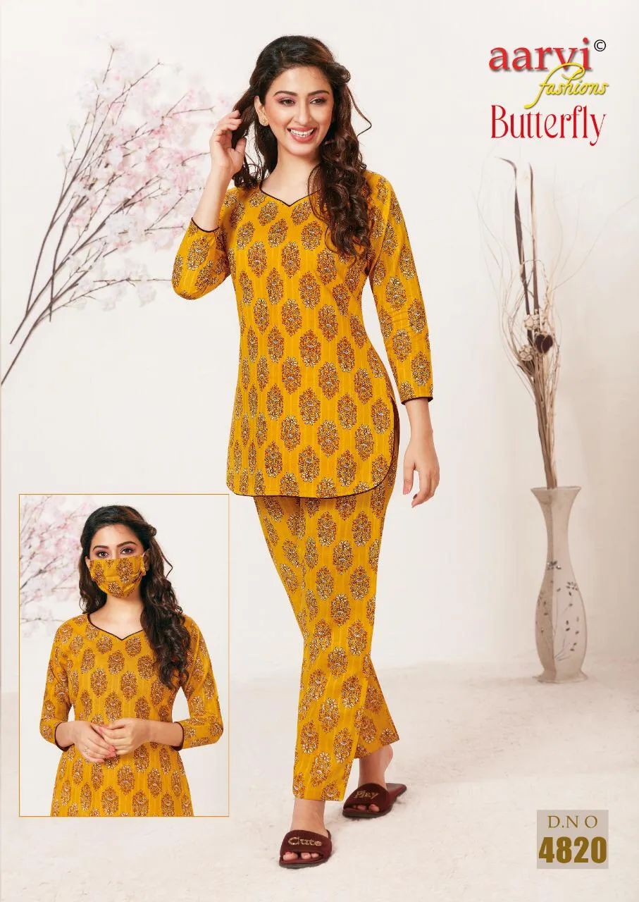 Aarvi Fashion Butterfly Lawn Collection Casual Wear Suits