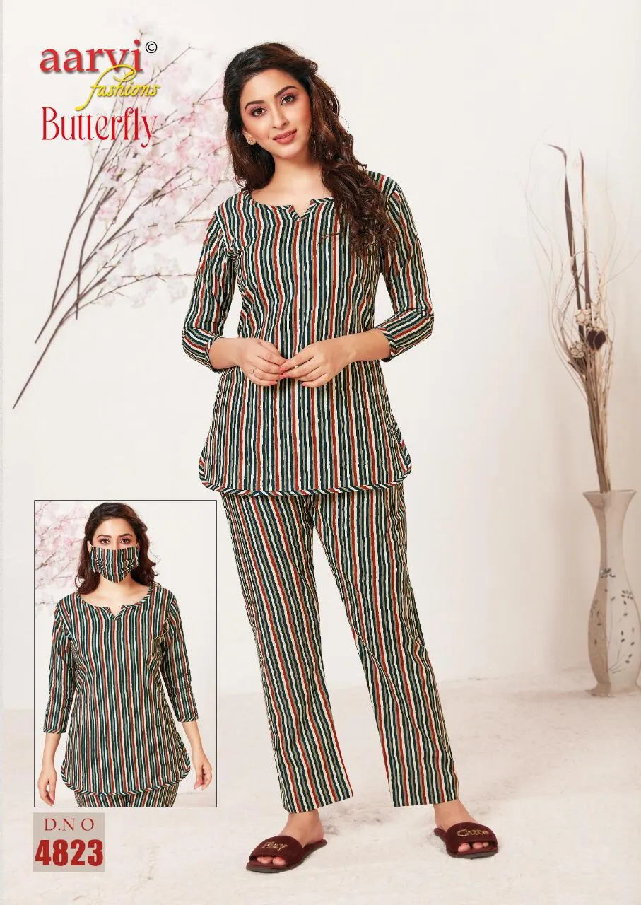 Aarvi Fashion Butterfly Lawn Collection Casual Wear Suits
