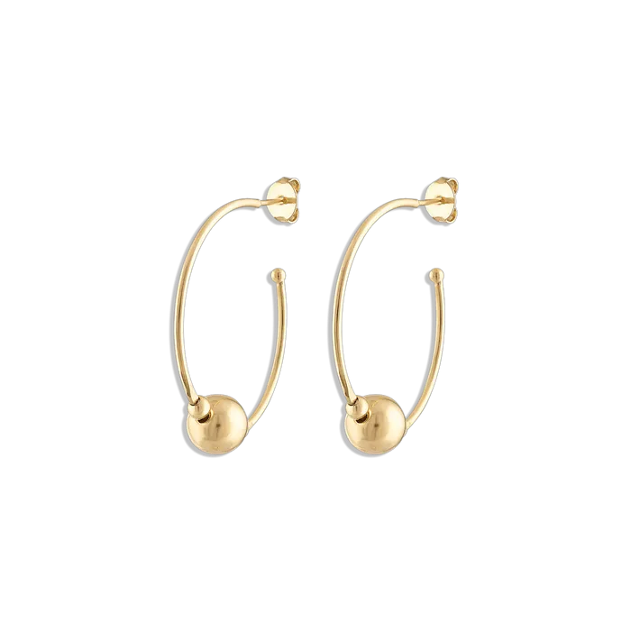 Alexa Leigh Single Ball Hoop Earrings