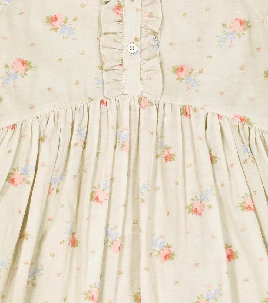Angelica dress with Caramel floral print, pink