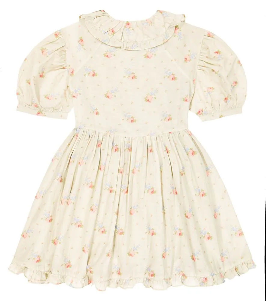 Angelica dress with Caramel floral print, pink