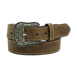 Ariat Ladies Accent Distressed Brown Leather Belt A1523402