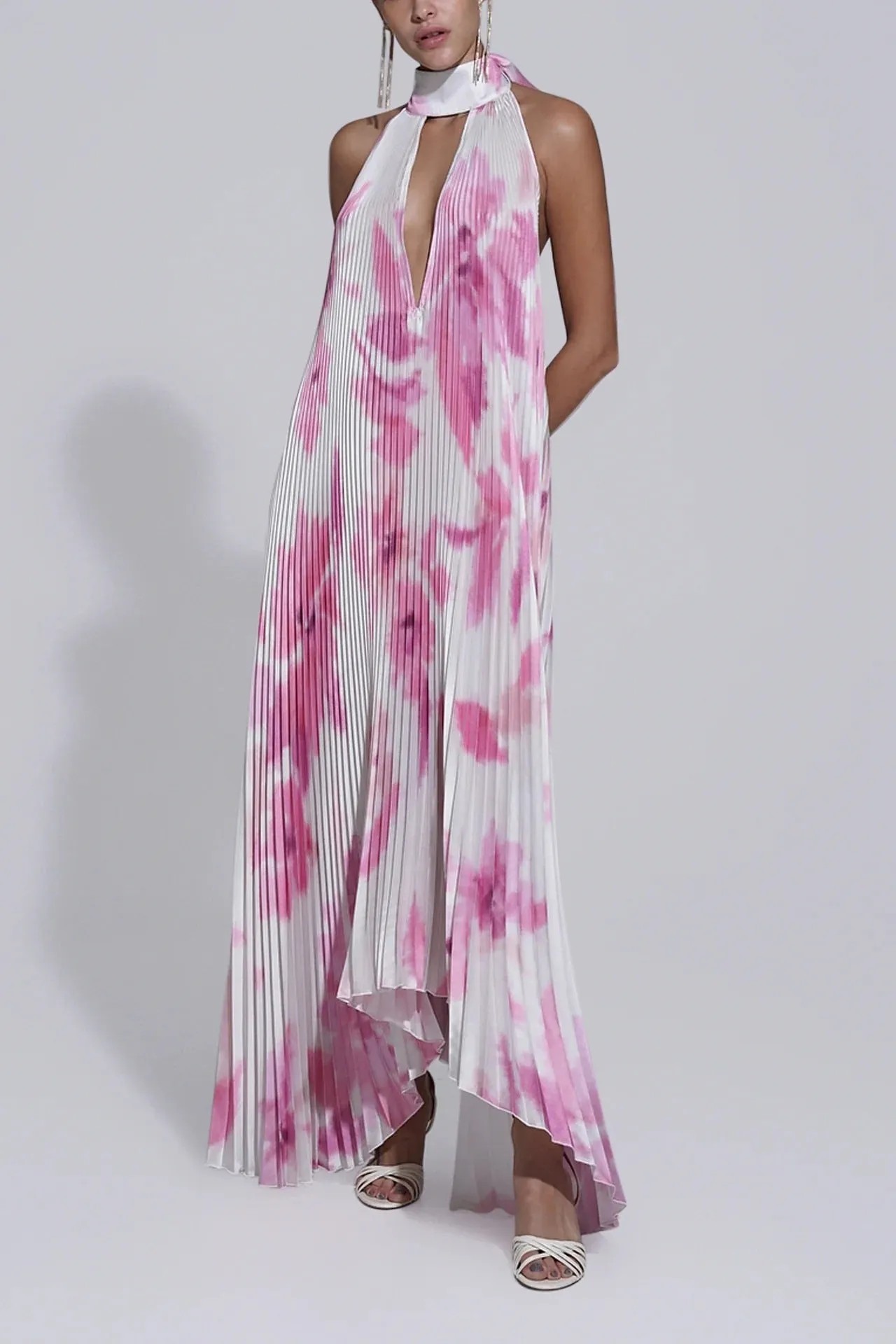 Aurelia™️ Halter Neck Maxi Dress