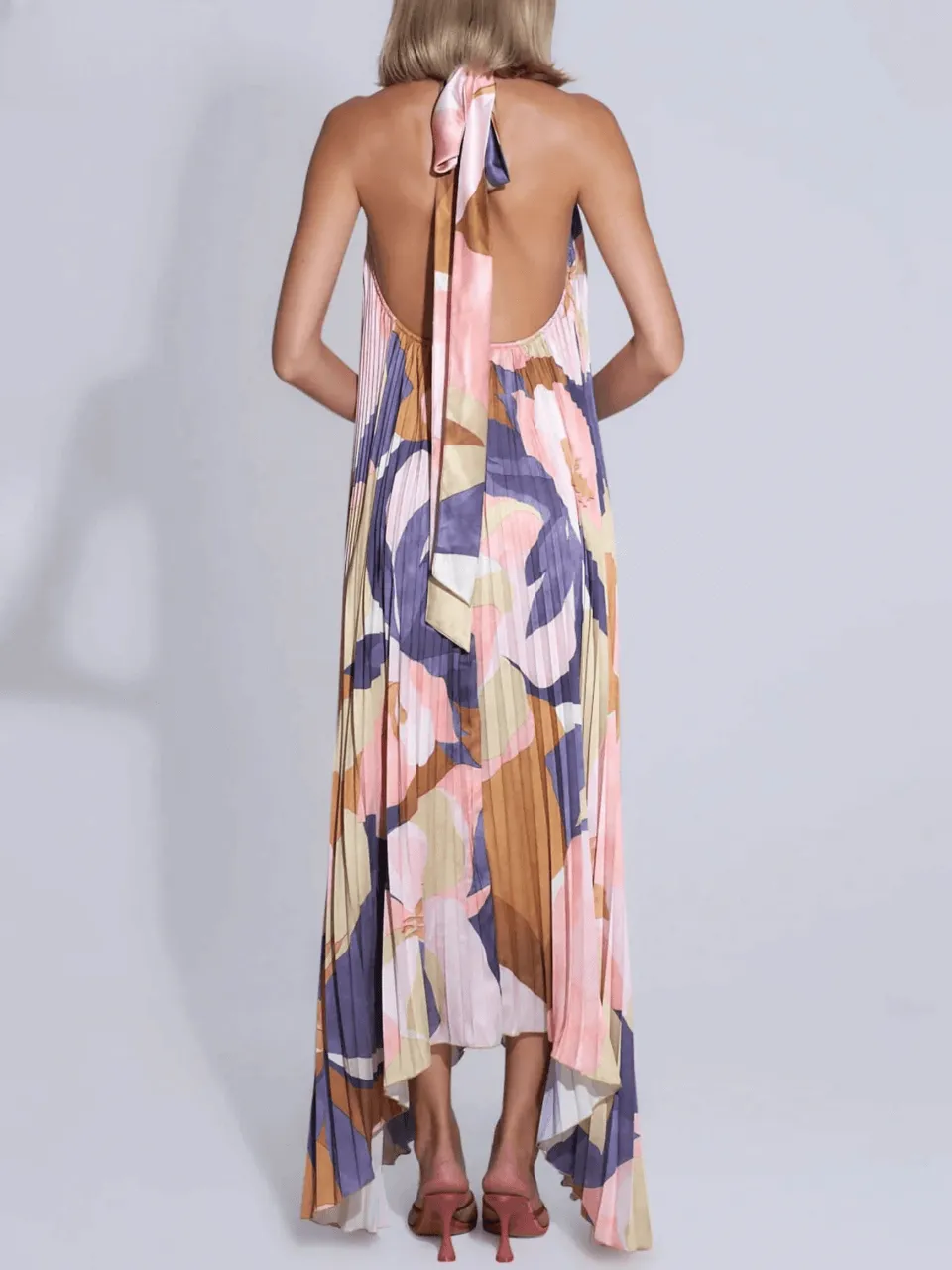 Aurelia™️ Halter Neck Maxi Dress