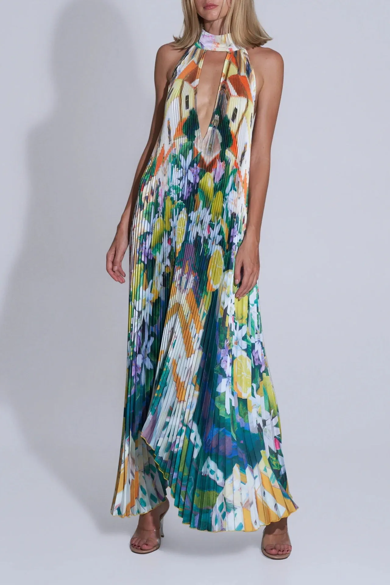 Aurelia™️ Halter Neck Maxi Dress