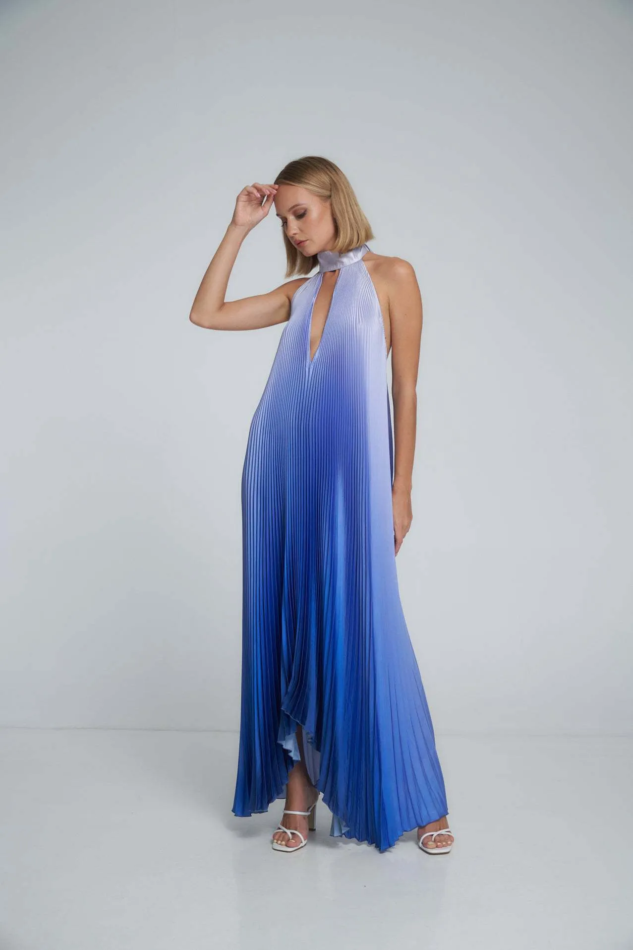 Aurelia™️ Halter Neck Maxi Dress