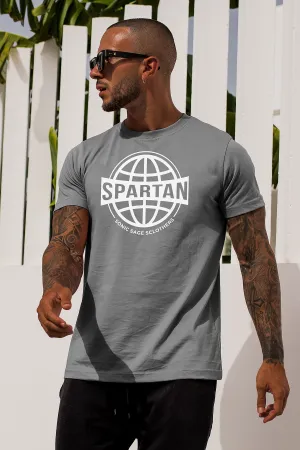 Basic Grey Spartan Graphic T-Shirt - S23 - MT0307R