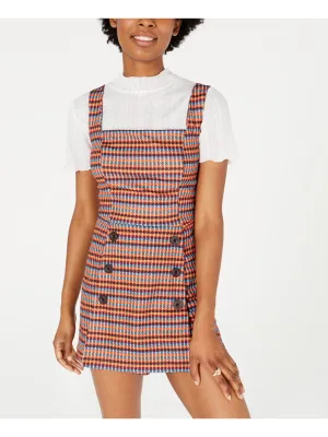 BEBOP Womens Printed Sleeveless Square Neck Romper