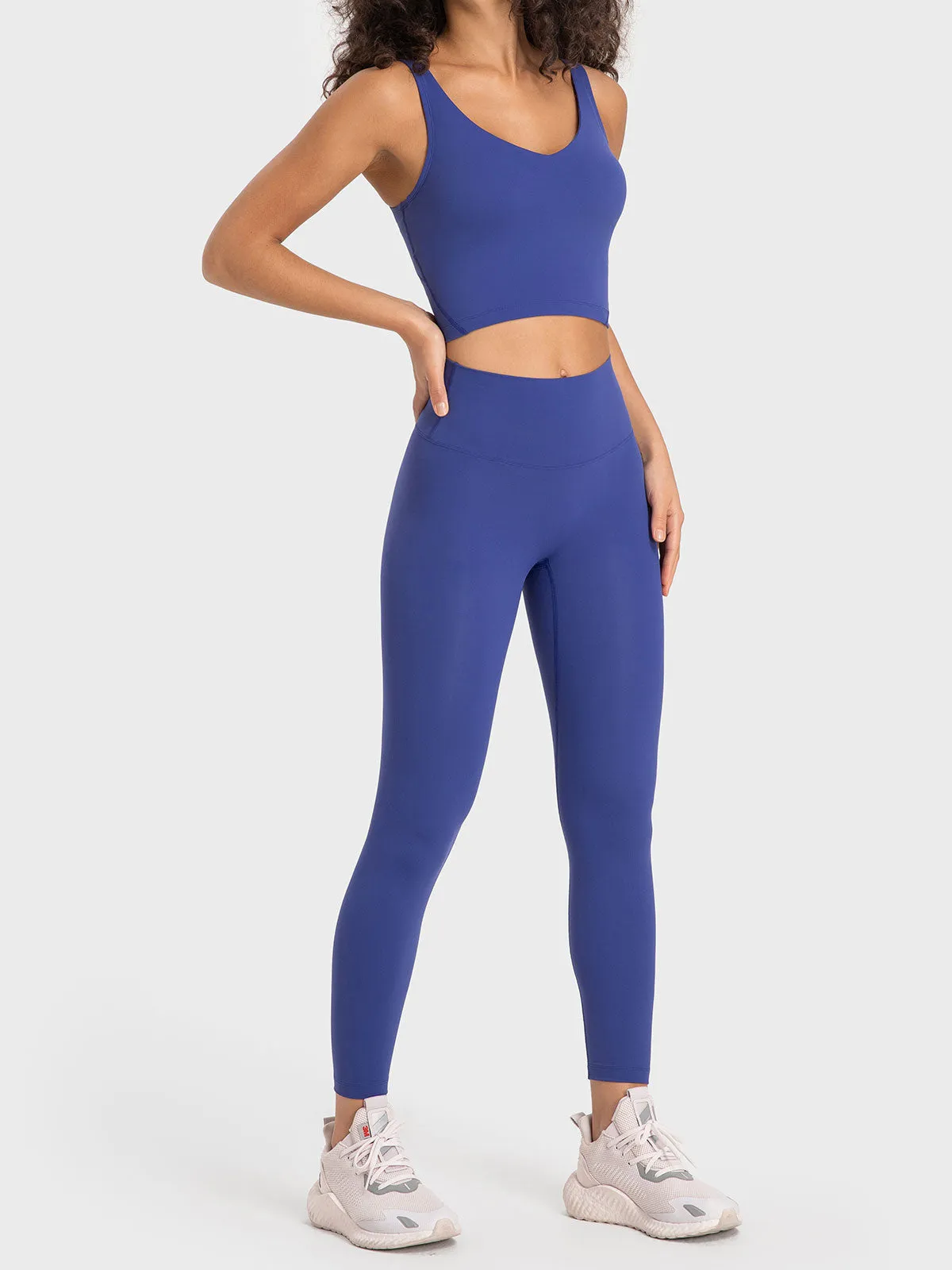 Blue High Waisted Leggings 24”