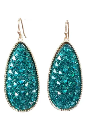 Bold & Exciting Teardrop Druzy Earrings