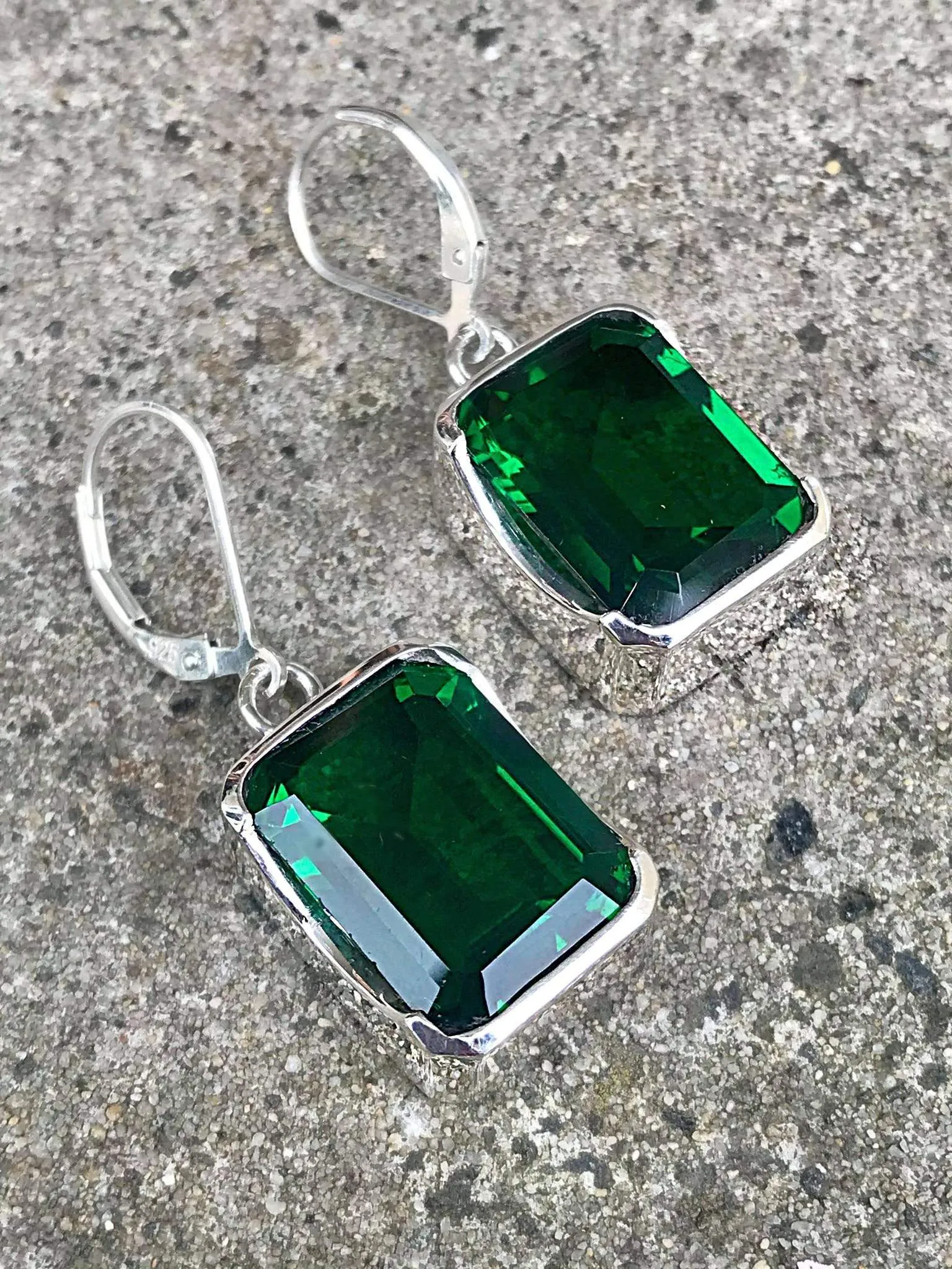 Bold Emerald Earrings
