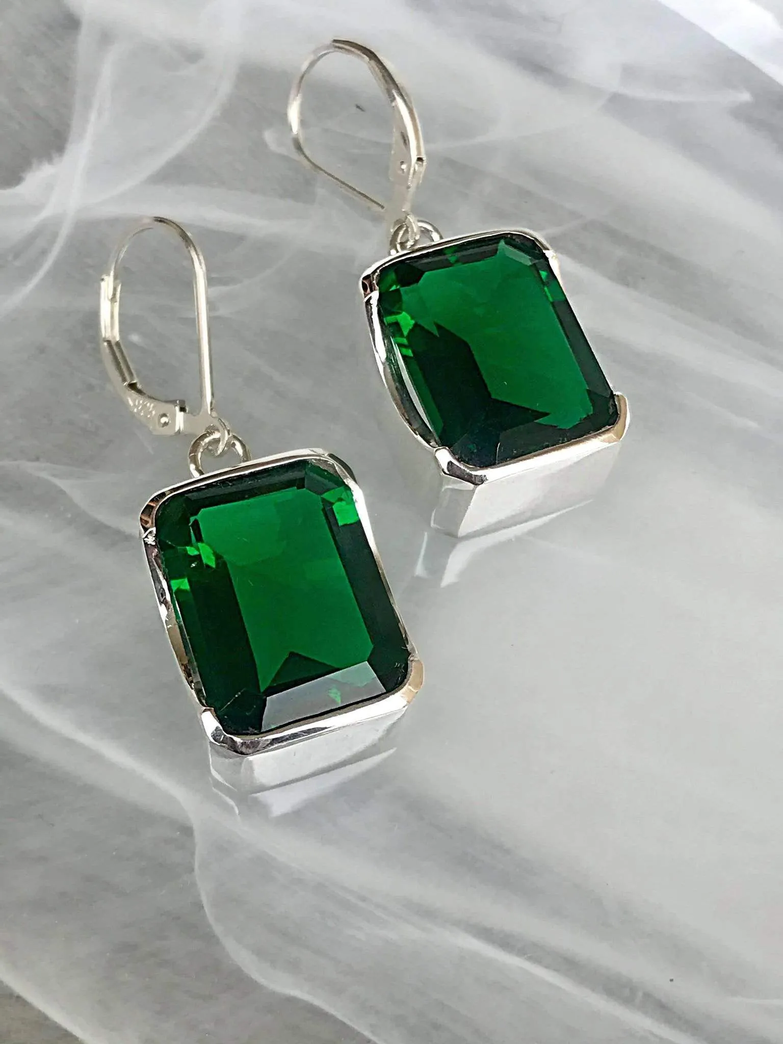 Bold Emerald Earrings