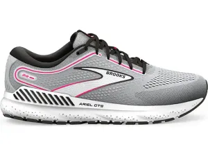 Brooks Womens Ariel GTS 23 Wide- Grey/Black/Pink (1203901D078)
