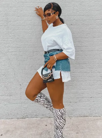 Casual Summer Denim Combination Skirt Women Clothing without Belt Two Piece Suit