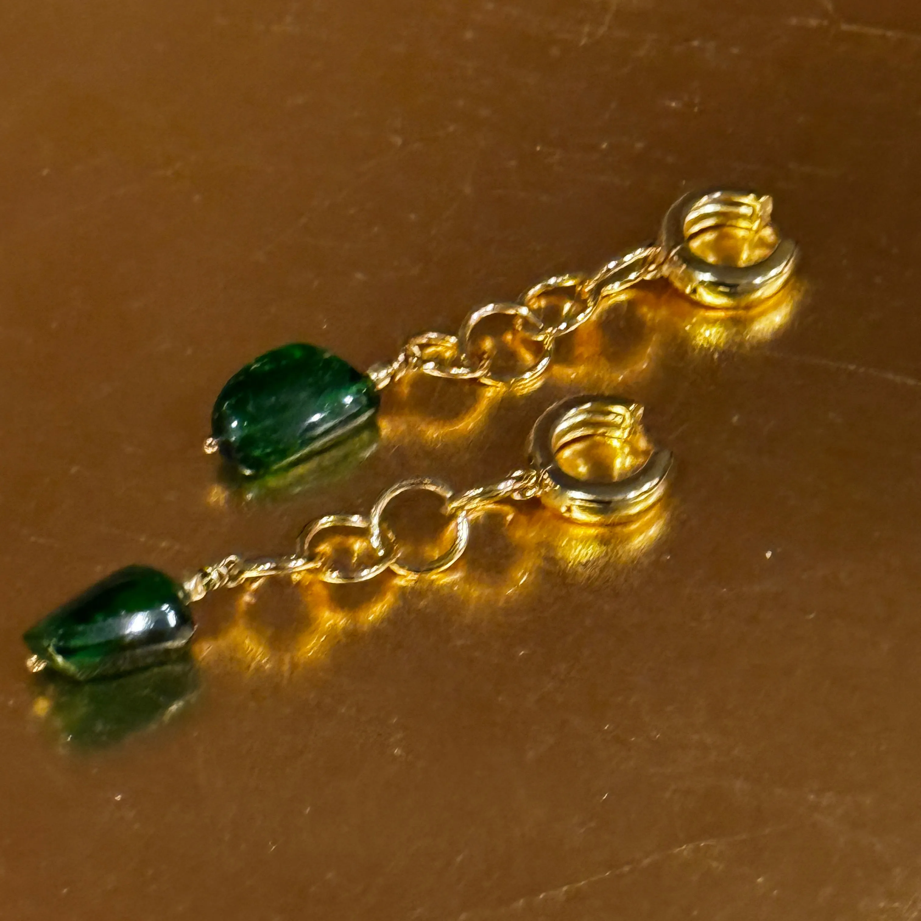 Chrome Diopside Drop Earrings