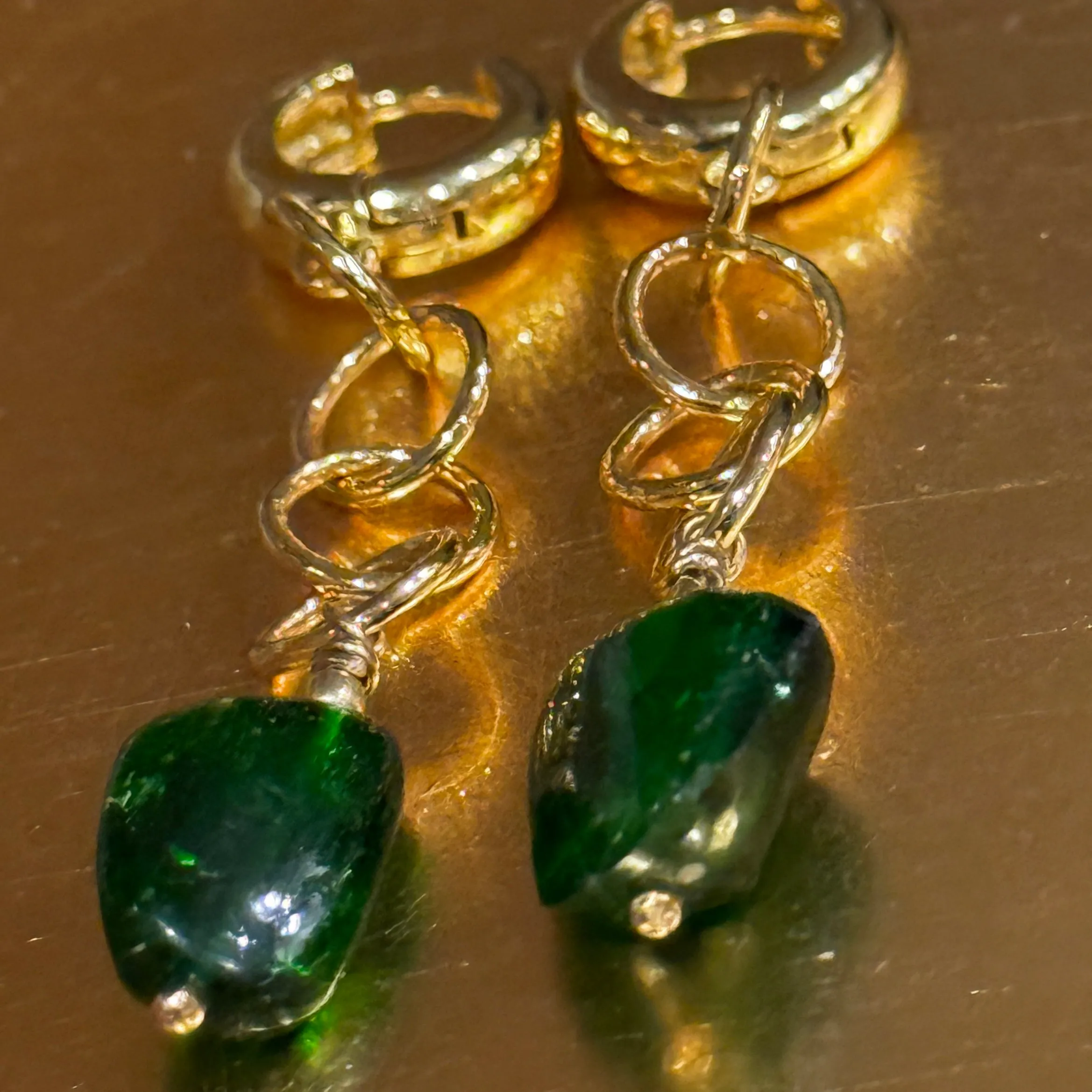 Chrome Diopside Drop Earrings