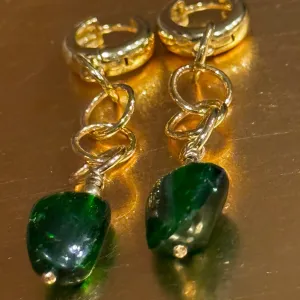 Chrome Diopside Drop Earrings