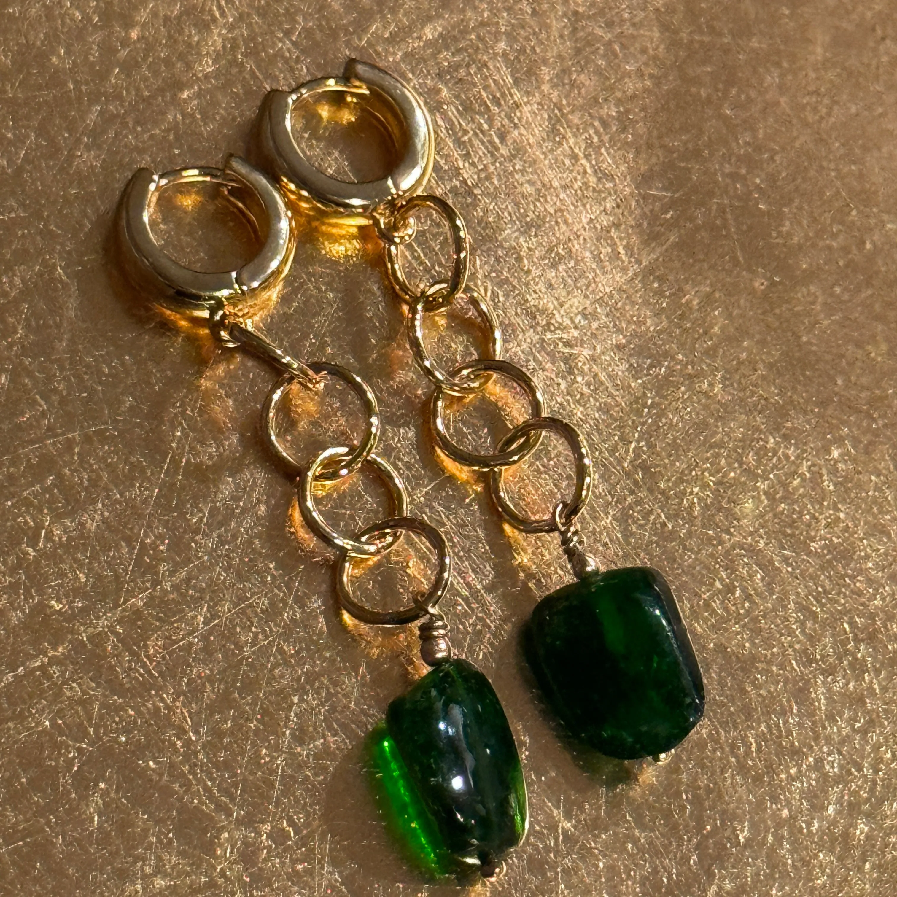Chrome Diopside Drop Earrings