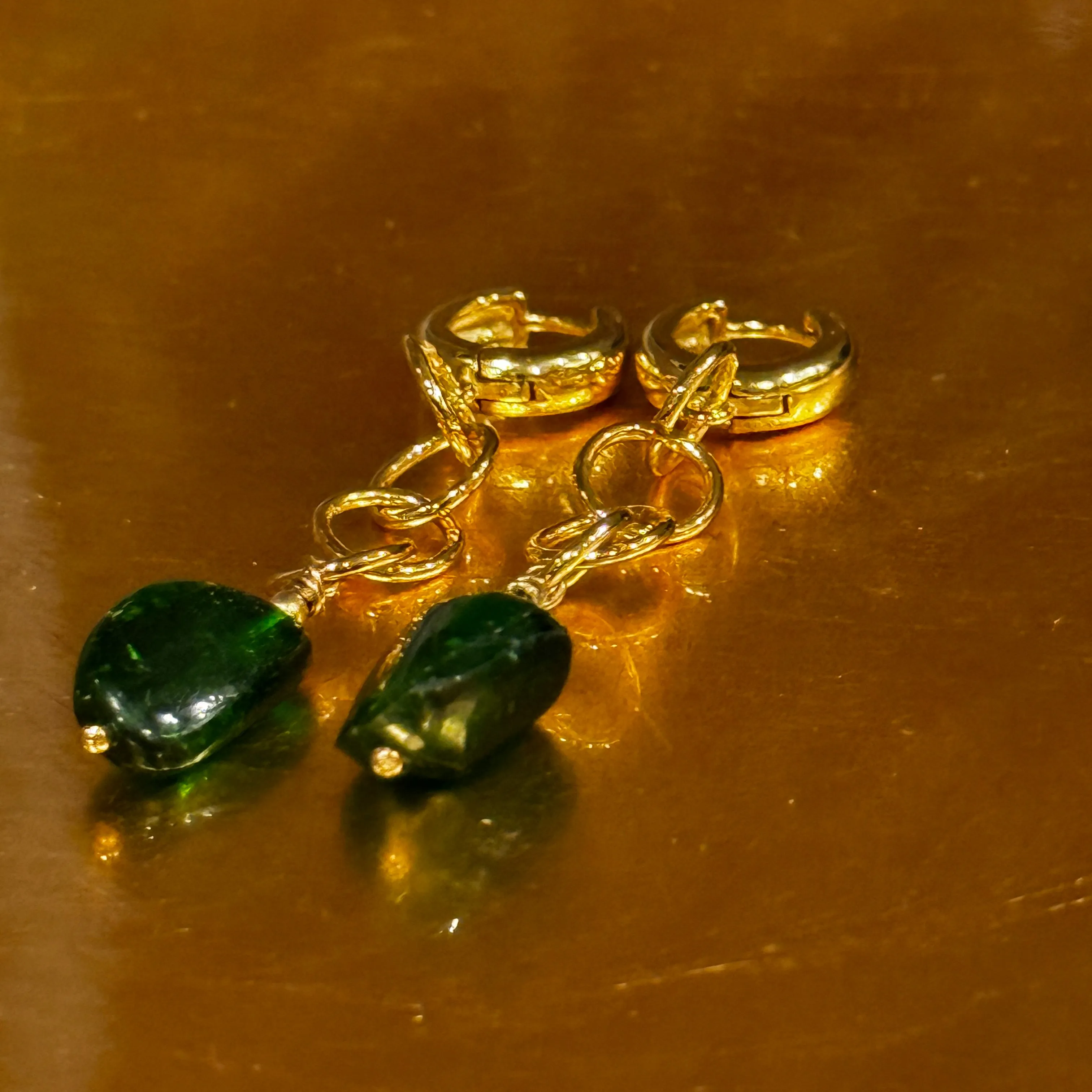 Chrome Diopside Drop Earrings