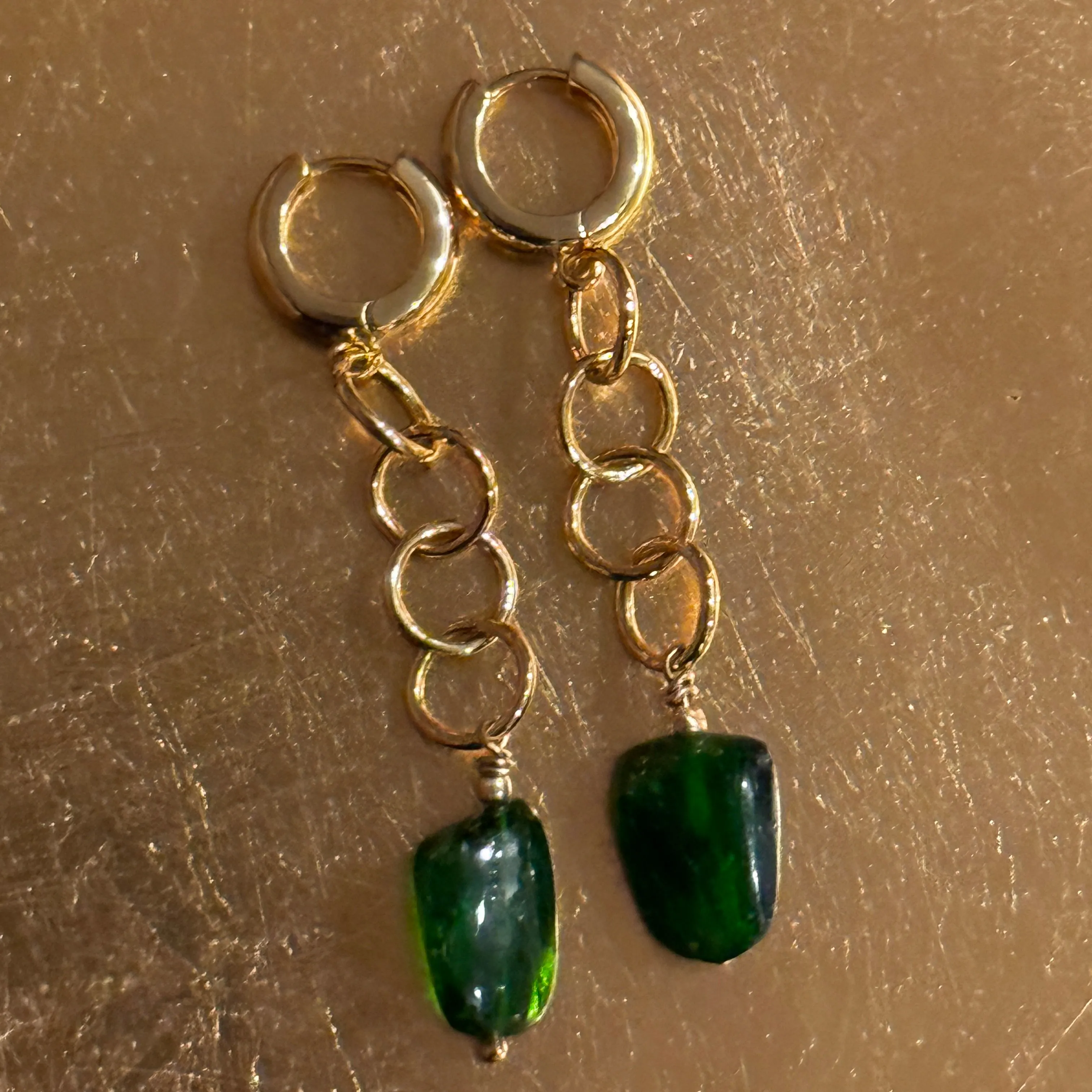 Chrome Diopside Drop Earrings