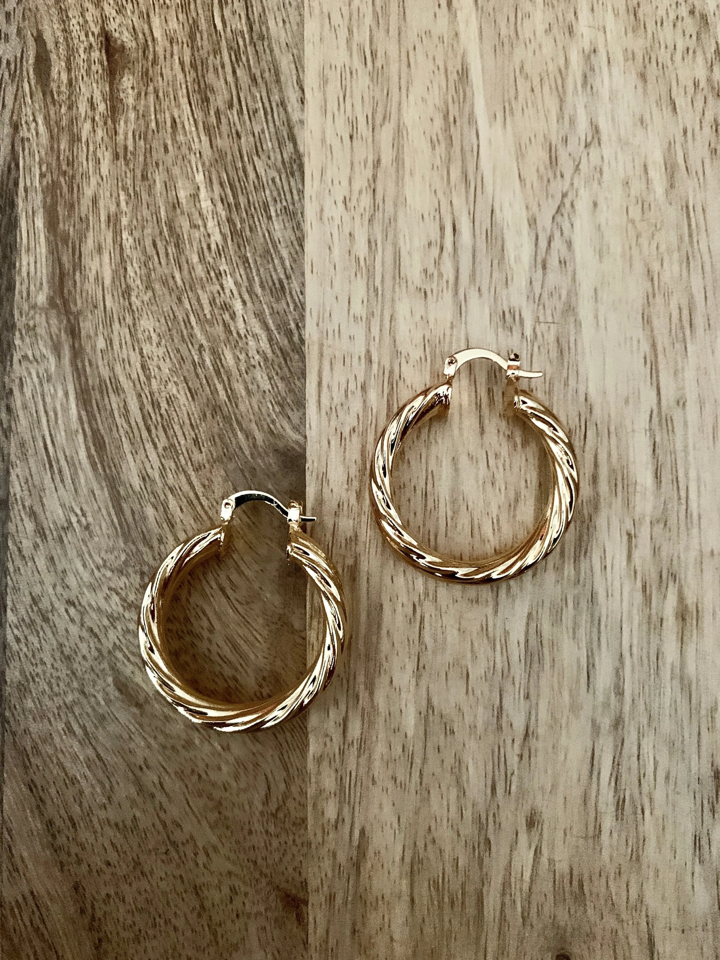 Chunky Gold Hoop Earrings