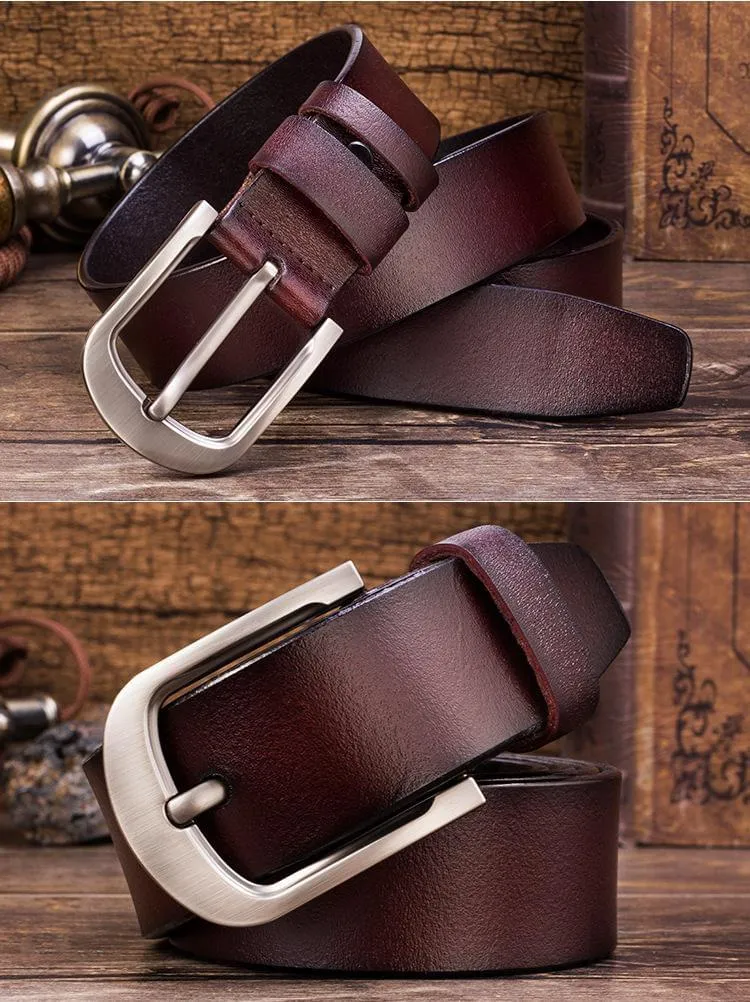 Cow Leather Black & Coffee Brown Belts ZK012