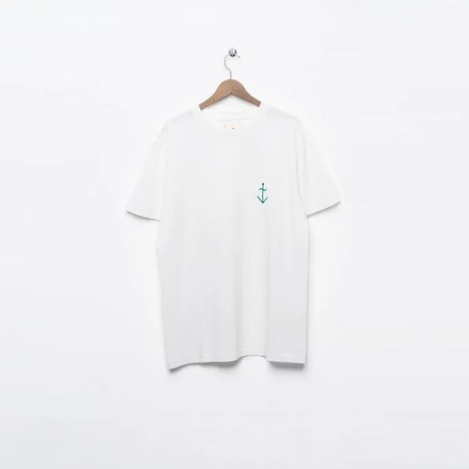 Dantas Embroidered Logo T-Shirt (Off-White   Gum Drop Green)