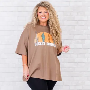 Desert Summer Boyfriend Tee, Espresso