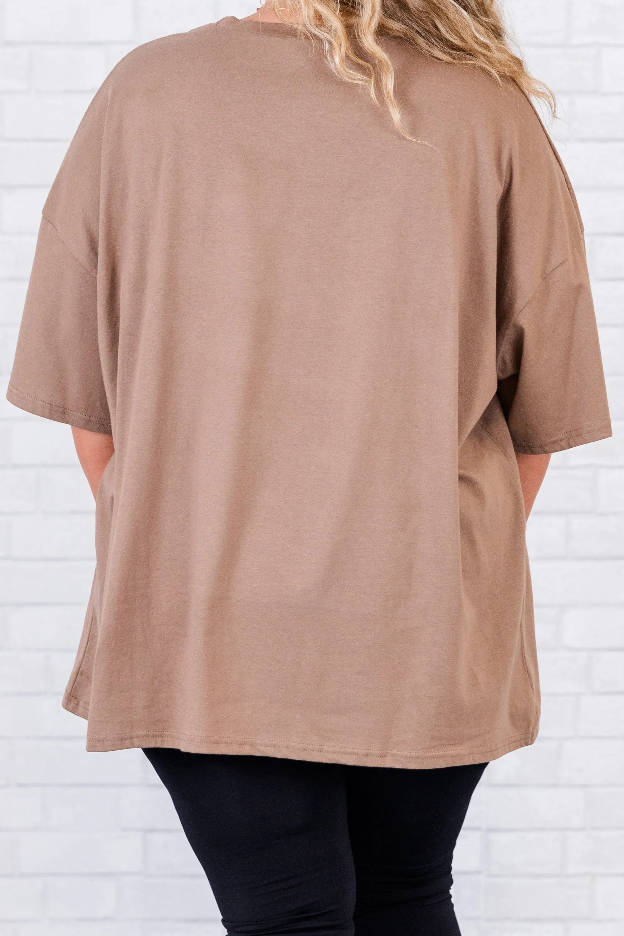 Desert Summer Boyfriend Tee, Espresso