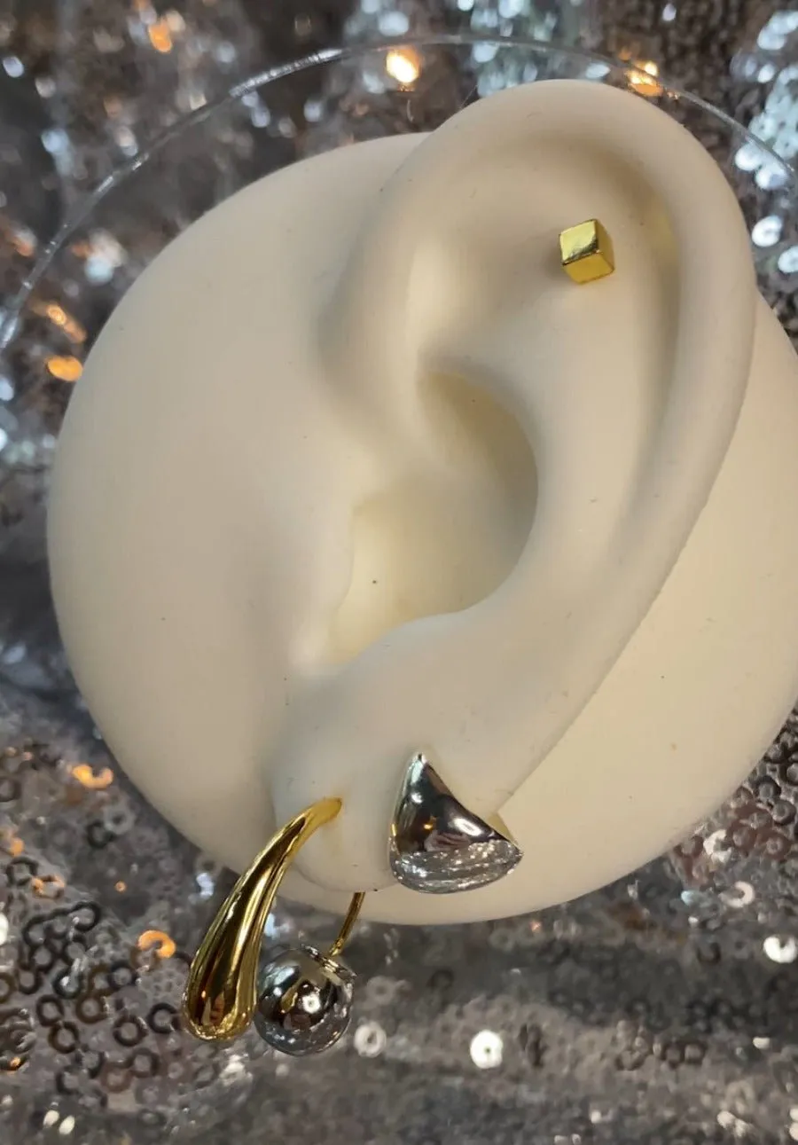 Drop it | Two Toned Hoop Earrings