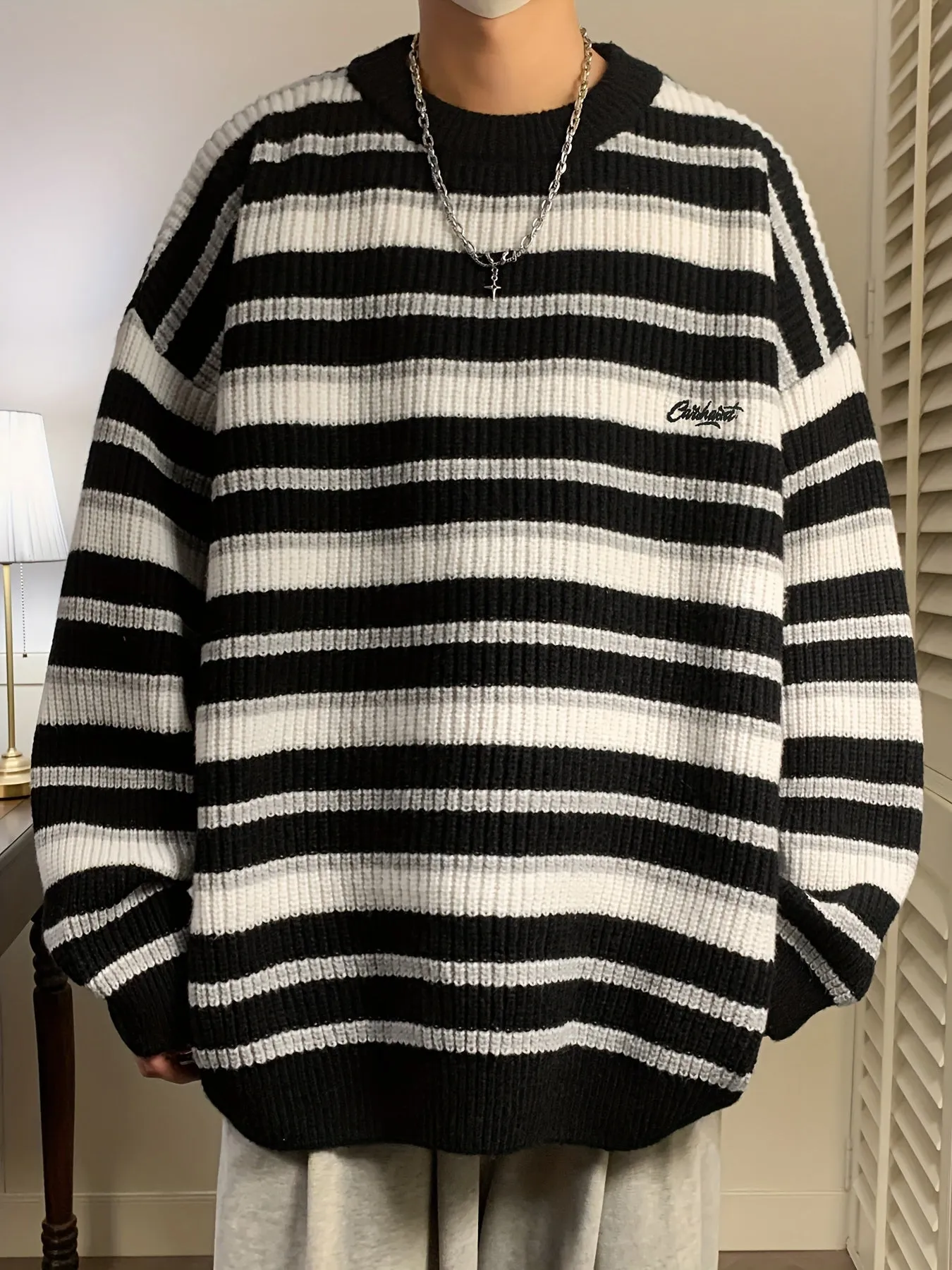 EVRAN | Casual Pullover with Color Block Sweater