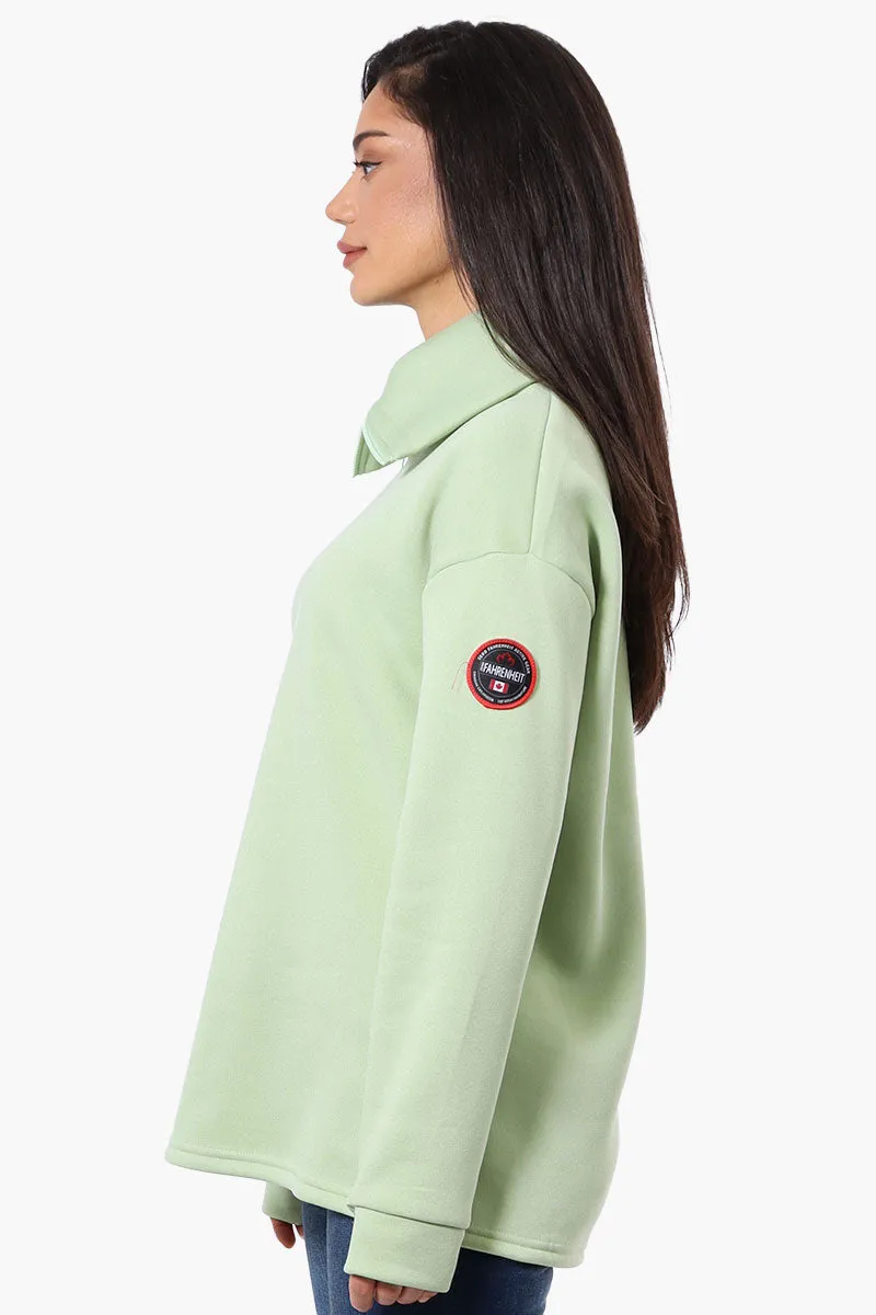 Fahrenheit Basic 1/4 Zip Pullover Sweater - Green