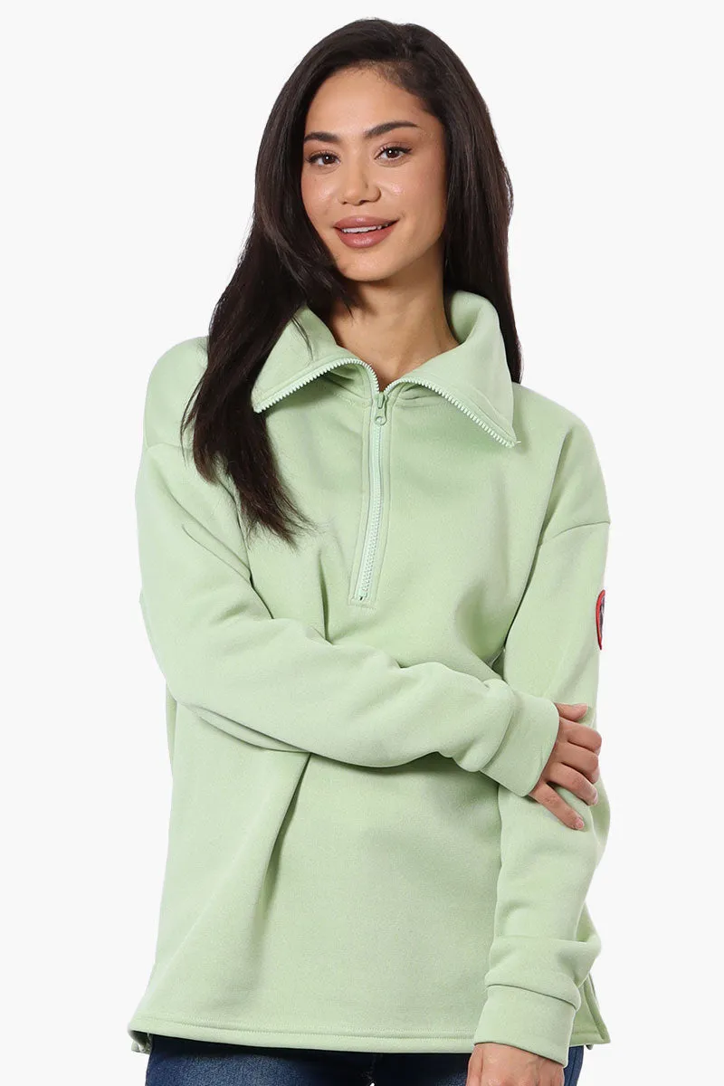 Fahrenheit Basic 1/4 Zip Pullover Sweater - Green