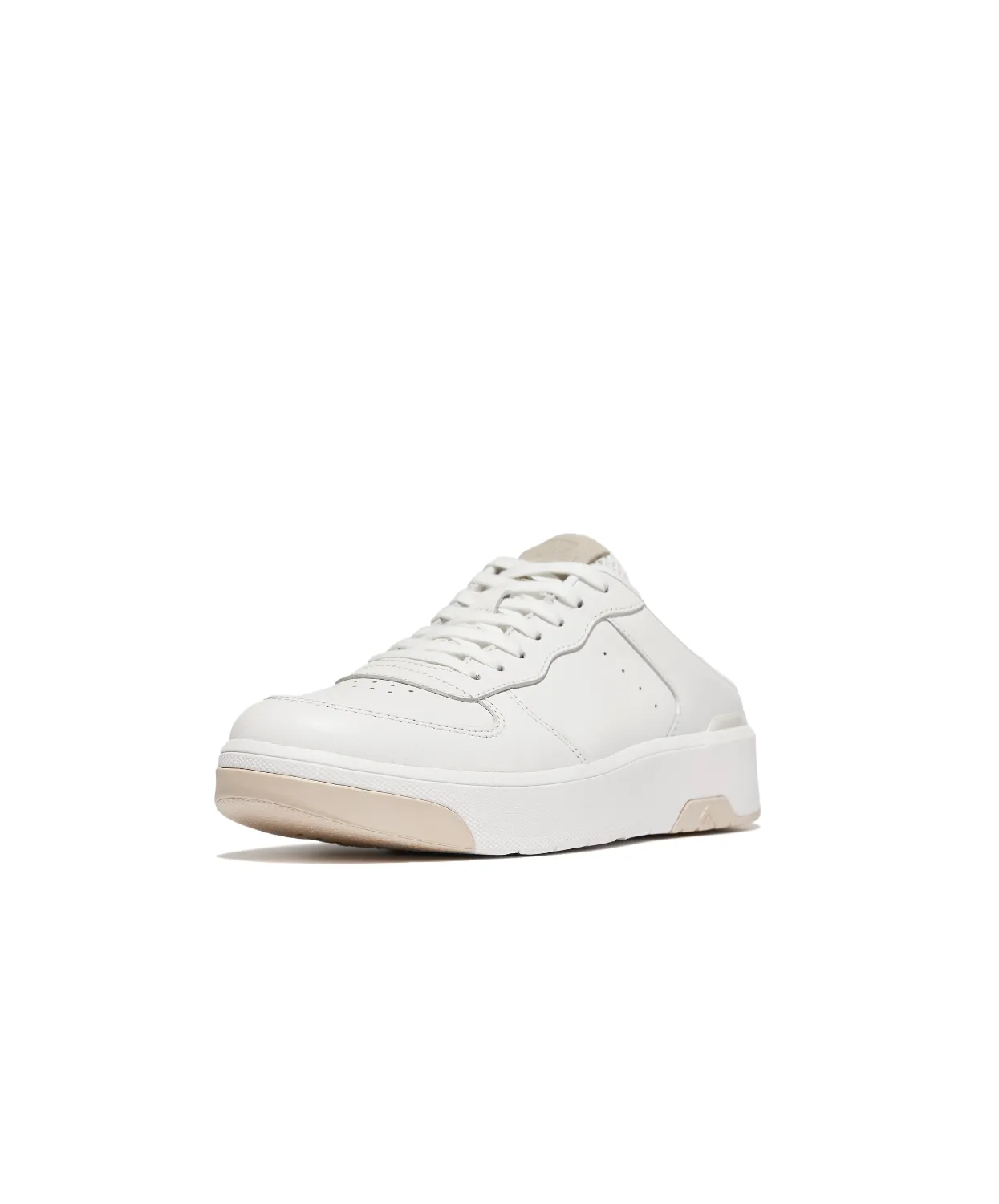 FitFlop Rally Evo Leather Sneaker Mule Urban White