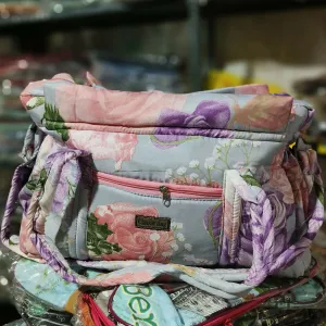 Floral Elegance Quilted Duffle Bag - Classic Collection