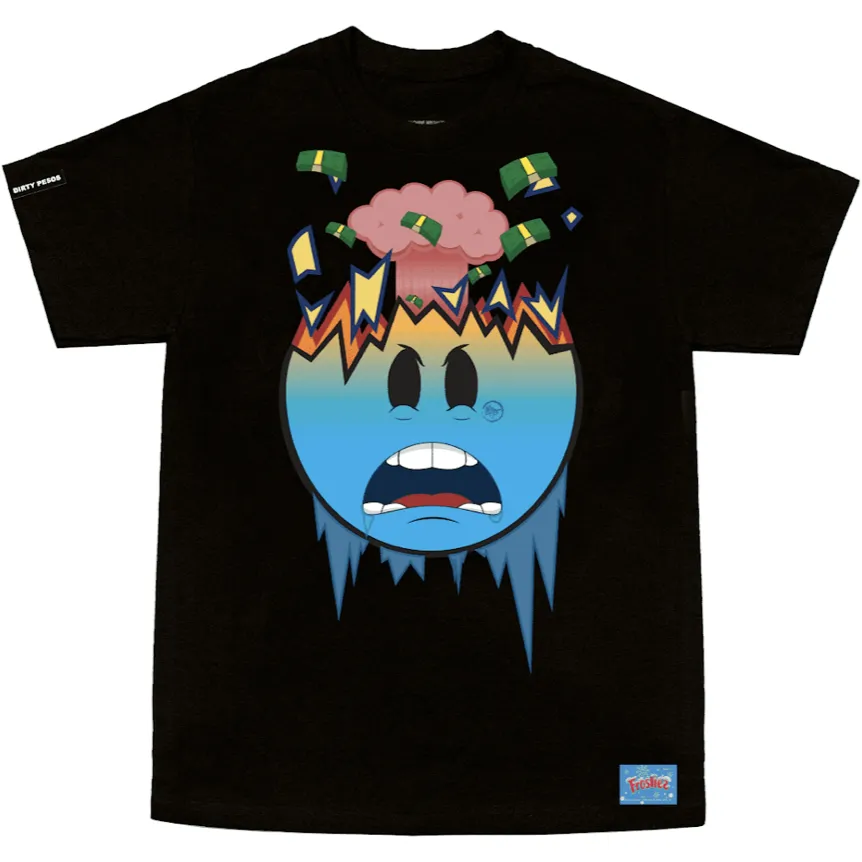 Frostiez X Dirty Pesos "Mind Blown" Black Tee