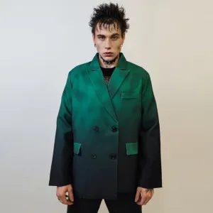 Gradient going out blazer tie-dye catwalk jacket punk rocker