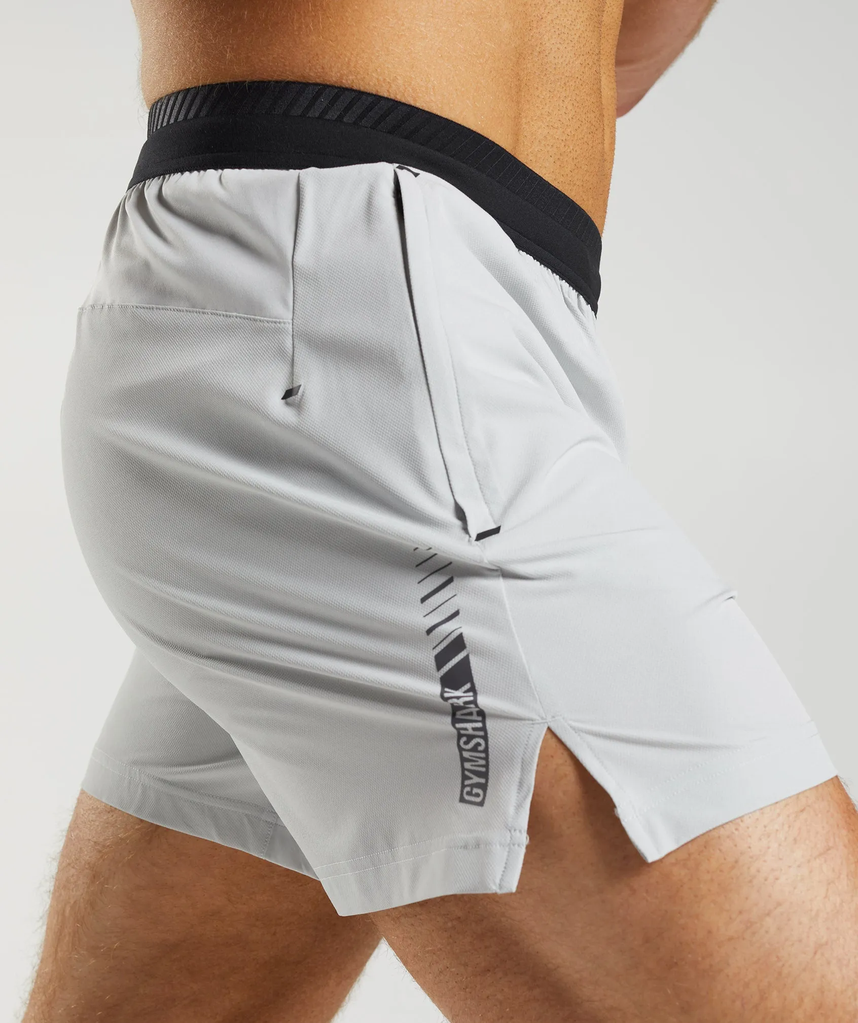 Gymshark Apex 5" Hybrid Shorts - Light Grey