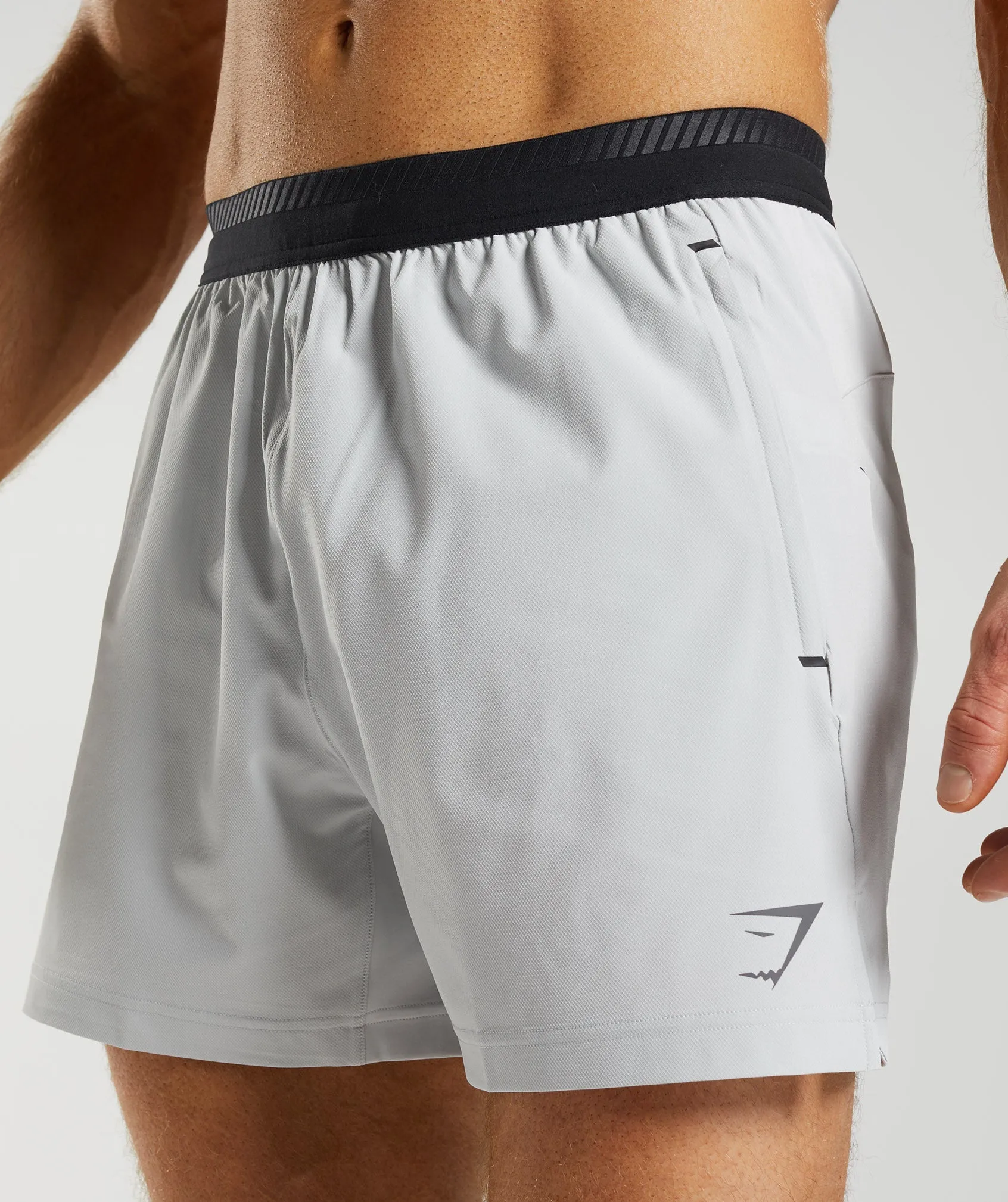Gymshark Apex 5" Hybrid Shorts - Light Grey