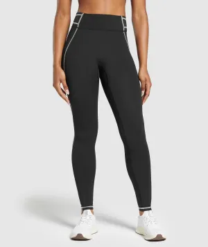 Gymshark Stitch Feature Leggings - Black
