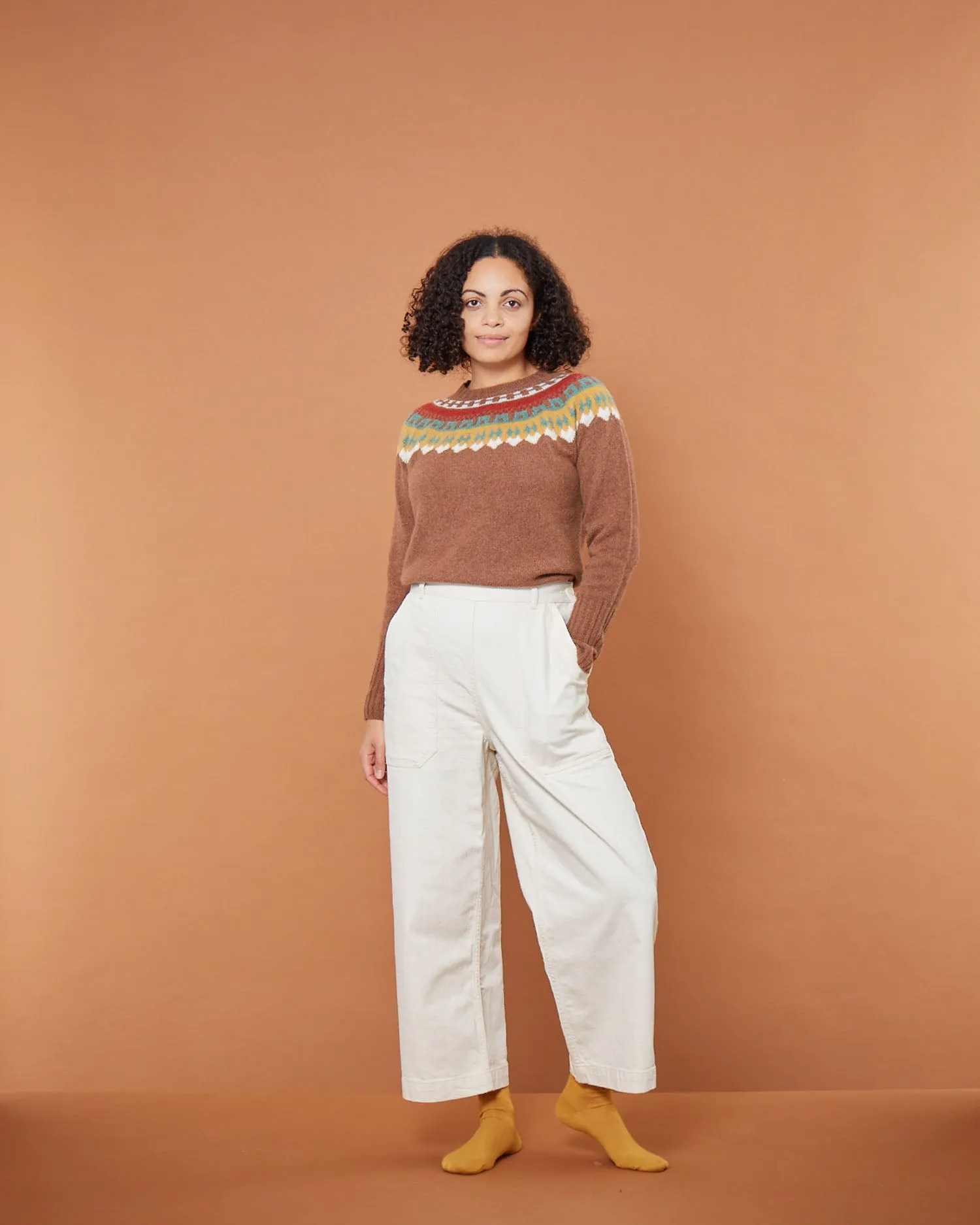 Helga Yoke Jumper - Hazelnut