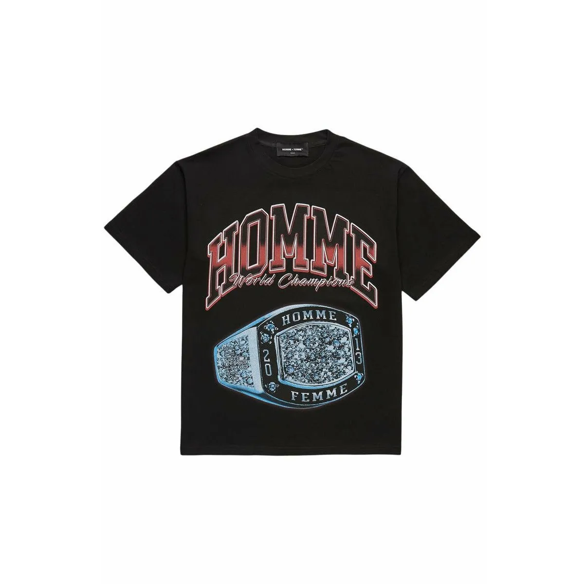 Homme   Femme Black/Red World Champs Tee