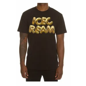 Ice Cream "Gold Plated" SS Black Tee (421-3208)