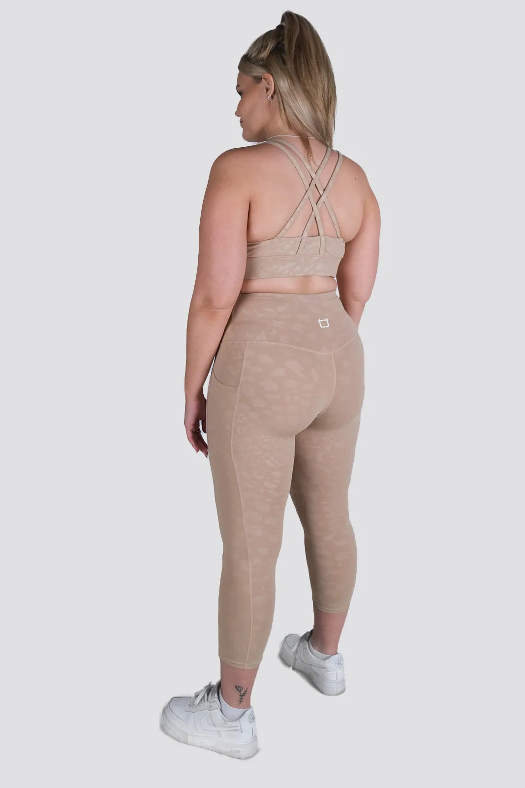 Knurling Leopard 7/8 Highwaisted Leggings - Ivory