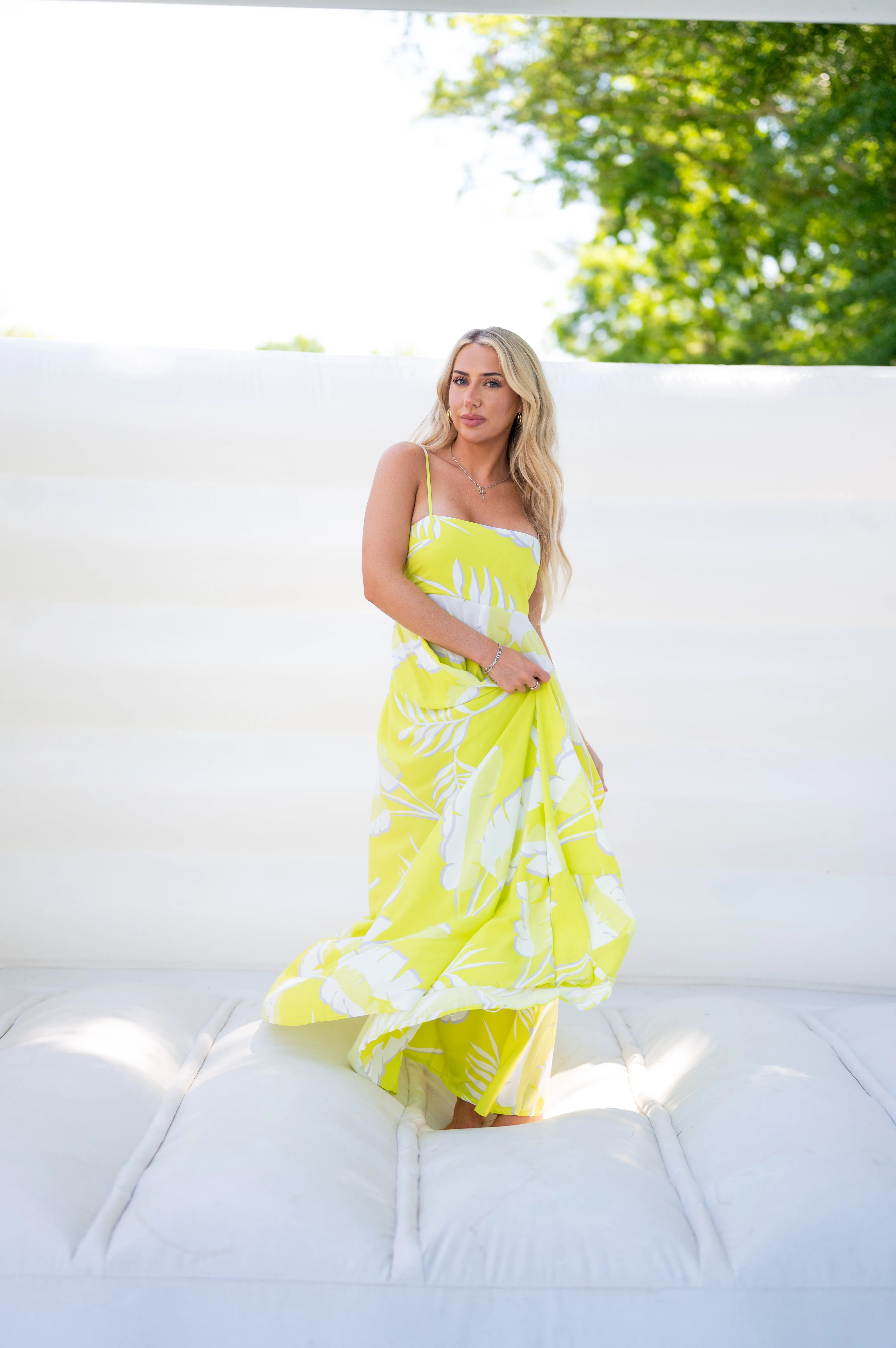 Lemon Lime Floral Maxi Dress