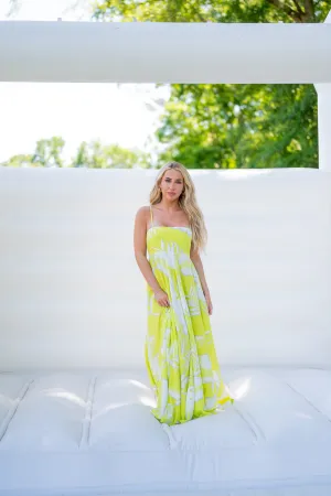 Lemon Lime Floral Maxi Dress