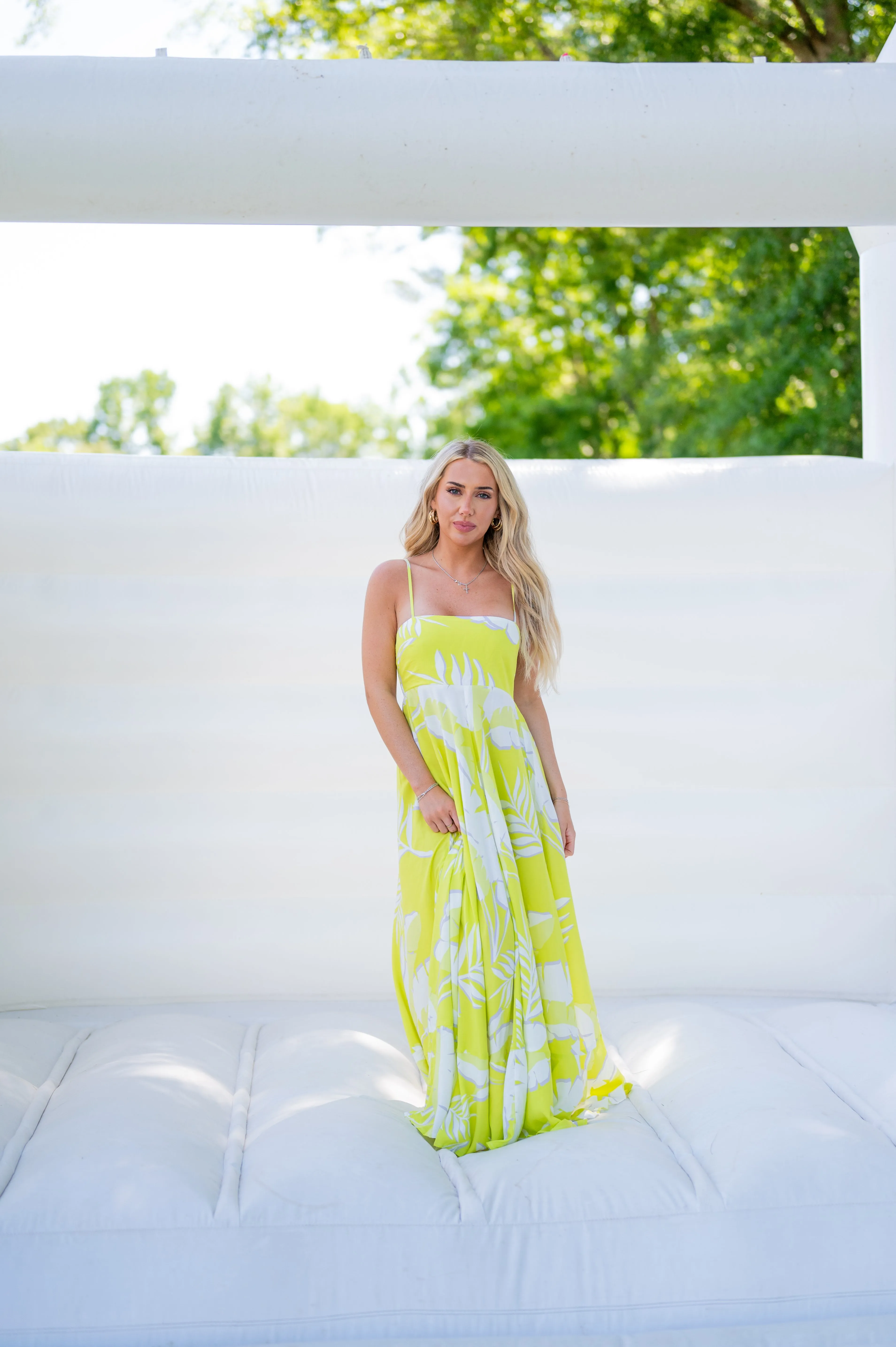 Lemon Lime Floral Maxi Dress