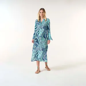 Long Genie Dress - Brazil Blue